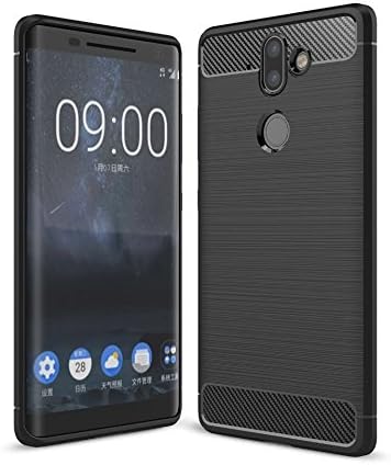 SVIMO Flexible TPU Shockproof Protective Case for Nokia 8 Sirocco (Carbon Black)