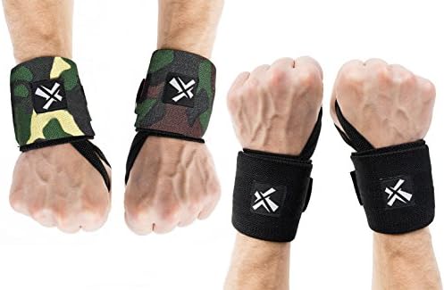 Crossactiv Support System 18" Wrist Wraps with Thumb Loop - Twin Pack (2 Pairs) - Crossfit WOD Weight Lifting Protection - Ideal for Men and Women