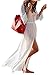 Wander Agio Womens Bikini Cover Ups Beach Coverup Swimsuits Sunscreen Long Top Button White