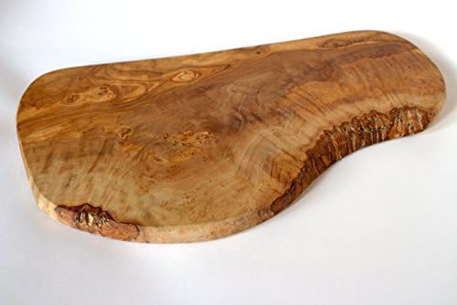 Think Natural Solutions Olive Wood Cutting Board, Cheese or Presentation Board large 16 inches x 8 inches