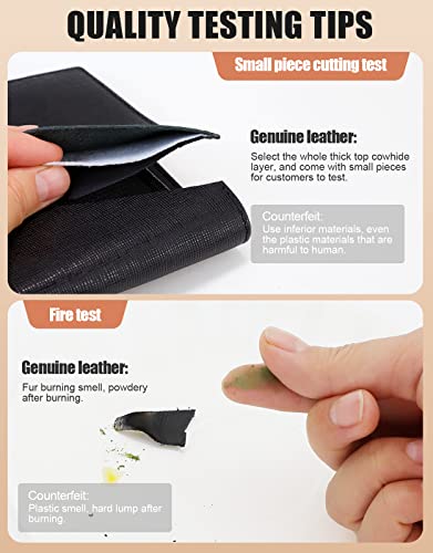 Acadous Genuine Leather Wallet for Men, Slim Mens Wallets with 14 Card Slots, 2 Clear ID Windows, RFID Blocking and Gift Box, Front Pocket Money Clip for Grandfather/Dad/Husband/Boyfriend/Friend