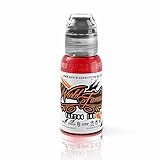 World Famous Tattoo Ink – Vegan-Friendly Professional Tattooing Inks – Paul Rogers Red, 1 Ounce