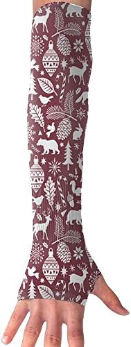 Snowflake Cone Deer Long Sleeve Sun Protection Arm Sleeves Arm Cooling Sleeve Cycling Outdoor Sports Leisure