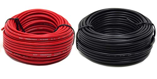 Best Connections 16 Gauge Wire RED & Black Power Ground 50 FT Each Primary Stranded Copper CLAD