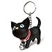 Suppion Cat Kitten Keychain Keyring Bell Toy Lover Key Chain Rings for Handbag (Black)