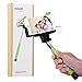 Selfie Stick, NOOT PRODUCTS® Self Portrait [Battery Free] Extendable Handled Stick with Adjustable Phone Holder & Built-in Remote Shutter Designed for Apple, Android Smartphones - Green