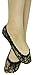 ToBeInStyle Women's 6 pairs of Floral Sheer Shoe Liner Footie (6 Pairs of Black)