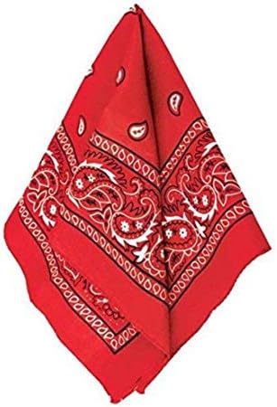 Red Bandana Bloods Biker Gang Novelty Bandanas Fashion Head Hair