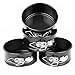 AFYHA 4 Inch Mini Non-stick Springform Pans Set 4 Piece Small Round Leakproof Cheesecake Pans with Removable Bottom for Mini Cheesecakes, Pizzas and Quiches