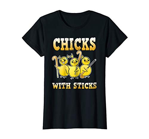 Cool Field Hockey Chicks T-Shirts and GiftsField Hockey T Shirt Funny  Chicks With Sticks Tee Girls T-ShirtOEKO-TEX STANDARD 100