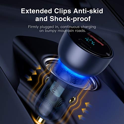 USB C Car Charger Adapter, Baseus 65W PPS QC PD 3.0 Super Fast & Metal