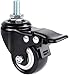 MVPOWER 2 Inch Stem Casters, 4 Pack Threaded Stem Casters PU Rubber Wheels with Brake Lock Heavy Duty Caster Wheels Loading 264.56 Lbs for Shopping Carts, Hand Trolley, Tools, Workbench, Furniture