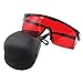Laser Safety Glasses with Adjustable Temple, Red Lens, Black Frame
