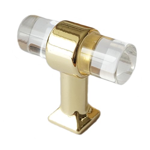 Acrylic Drawer Pull Handles Knobs Clear Gold Dresser Pulls Modern