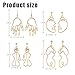 Gold Face Earrings Abstract Design - MOOKOO 4 Pair Hollow Picasso Hand Geometric Statement Earrings for Girls Teens Women