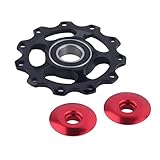 Kwok 11Tooth MTB Ceramic Bearing Jockey Wheel Pulley Road Bicycle Bike Derailleur (Black)
