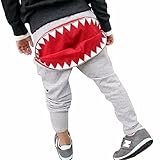 Shensee Children Kids Boys Girls Zipper Shark Teeth Harem Pants Trousers