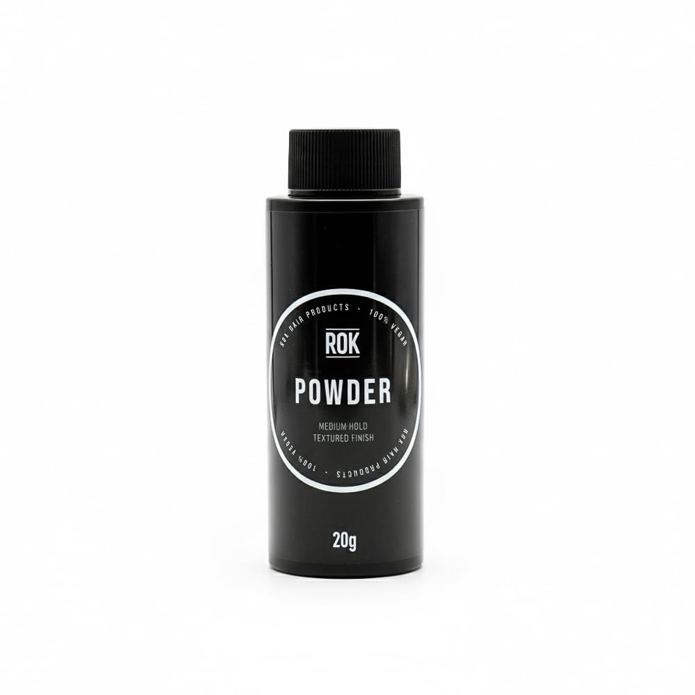 ROK Hair Powder 20g | Volumising Texture Powder for Instant Volume & Strong Hold | Matte Styling Dust for Men & Women | All Natural Ingredients | Made in UK