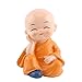 Thur amo 4 Monks Buddha Figurine, Wise Monks Statue Hear No Evil See No Evil Speak No Evil Statue Wealth Lucky Figurine Happy Face Buddha Car Interior Decor Desk Ornament Shelf Display