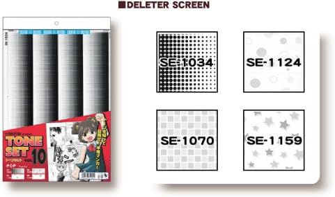 Deleter Screen Tone Set of 4 Sheets [ Volume 10: Pop Patterns ] for Comic Manga Illustration [ B4 Size: 14.25" x 9.96" ]