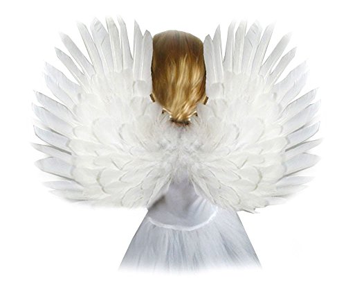 SACASUSA(TM) Small White Feather Angel Wings for kids children