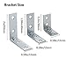 eBoot Corner Braces Angle Brackets 90 Degree Metal Corner Brackets Joint Bracket Fastener 3 Sizes with Screws