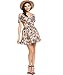 Women's Sleeveless Floral Open Back Skater Cocktail Wedding Party Dress ruffle