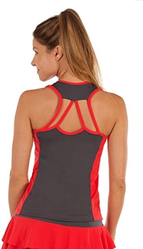 Show No Love Hard Court Series Stadium Strappy Tank in platinum and red