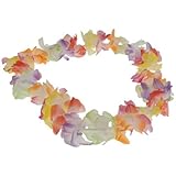 Dozen Rainbow Lotus Flower Petal Polyester Hawaiian Leis 36