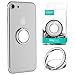 ICHECKEY Mirror Series Multifunctional Cell Phone Ring Stand Holder 360° Rotation Finger Grip Ring Universal Stand for Mobile Phone - Bowknot Silver