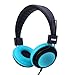 Kids Headphones with Microphone On-Ear Headset Made for iPhone, iPod, iPad, Samsung, HTC, LG and More (NT-H2 Teal)