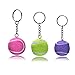 Pakala66 Sport Style Tennis Ball Keychain Tennis Keyring Best Gift for Sports Lovers，6 Color Set