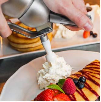 Nuvantee Cream Whipper (1-Pint) - Professional Aluminum Whipped Cream Dispenser With 3 Decorating Nozzles - Uses Standard N20 Cartridges (not included) - Thumbnail 2