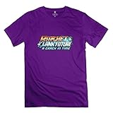 Hoxsin Purple Men's Crack Time Logo Stylish 100% Cotton T Shirts Size XXL