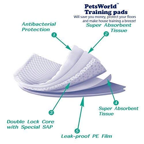 PETSWORLD XL Puppy Training Pads 300 Ct 28x34