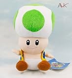 Super Mario Bros Green Mushroom Toad Plush Doll Toy 7
