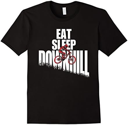 Mens Eat Sleep Downhill Freeride Mountain Bike Enduro MTB T Shirt Medium Black