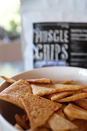 Protein Chips, 13g Protein, 5g Net Carbs, Keto Snacks, Low Carb Snacks, Protein Tortilla Chips, Muscle Chips, Baked Not Fried (2 Pack)