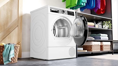 Bosch WQG235D00, Stiftung Warentest GUT (2,2)*, Serie 6, Wärmepumpentrockner 8 kg, Schneller getrocknete Wäsche, Auto Dry, Option Halbe Beladung, Sensitive Drying-System, Selbstreinigender Kondensator 10