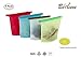 Reusable Silicone Food Bags Eco-Friendly and BPA Free Food Storage Containers Hermetic Air Tight Seal Suitable for Freezer, Dishwasher, and Microwave, 4 Pack with Free Silicone Heat Protection Pad