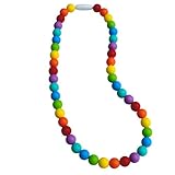 Sensory Oral Motor Aide Chewelry Necklace - Chewy Jewelry for Sensory-Focused Kids with Autism or Special Needs - Calms Kids and Reduces Biting/Chewing/Fidgeting – Rainbow