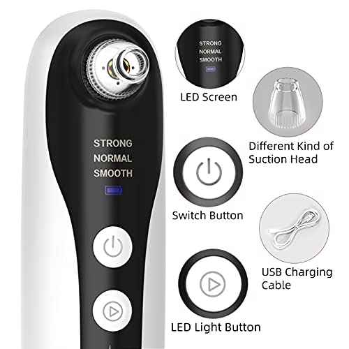 Blackhead Remover Vacuum Pore Cleaner with Camera, VITCOCO Facial Suction Pore Cleaner, Blackhead Extractor Tool Kit for Nose