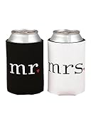 Ifavor123 Mr. and Mrs. Can Coolers Gift Set His & Hers Camping Outdoor Newlyweds Accesories