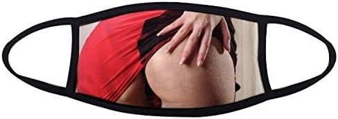 Hole Fishnets Pink Dress Hot Buttocks Sexy Girl Face Anti-dust Mask Anti Cold Maske Gift