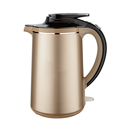 ZJâ“‡ kettle Stainless Steel Electric Kettle Boil Water Keep The Water Temperature Double Layer Automatic Power Off1.8 Liters Gold 1850W Fast Boiling, Boil-Dry Protection ##