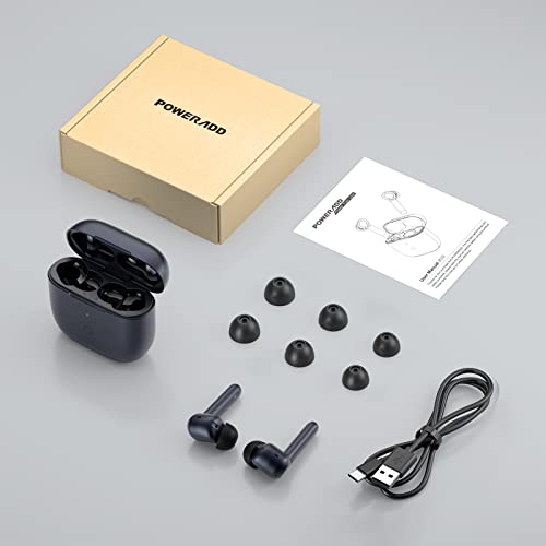 Auriculares Bluetooth Active Noise Cancelling, Auriculares inalámbricos con micrófono, Bluetooth 5.1 con reducción de Ruido ANC, IPX7, Toque Inteligente, 25 Horas de Funcionamiento