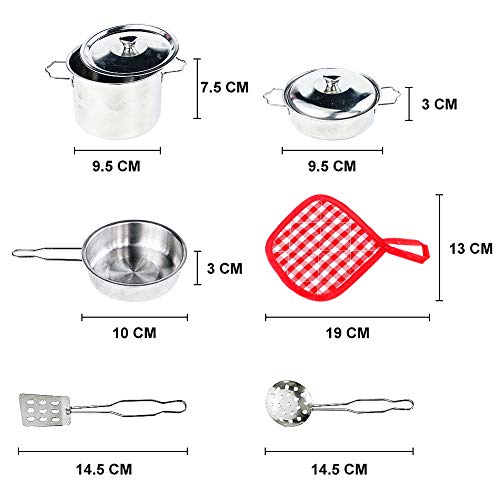 Kinderküche Zubehör Spielküche Kinder Küche Zubehör So Tun Als Ob Spielzeug Utensilien Kochgeschirr Töpfe Pfannen Set… – Bild 7