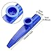 Plastic Kazoos Musical Instruments with Kazoo Flute Diaphragms for Gift, Prize and Party Favors, 5 Colors (10 Pieces)