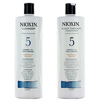 System 5 Cleanser & Scalp Therapy Conditioner Duo by Nioxin for Unisex - 33.8 oz Shampoo & Conditioner