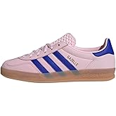 adidas Gazelle Indoor Women's Sneakers, Clear Pink/Lucid Blue/Gum, Size 8